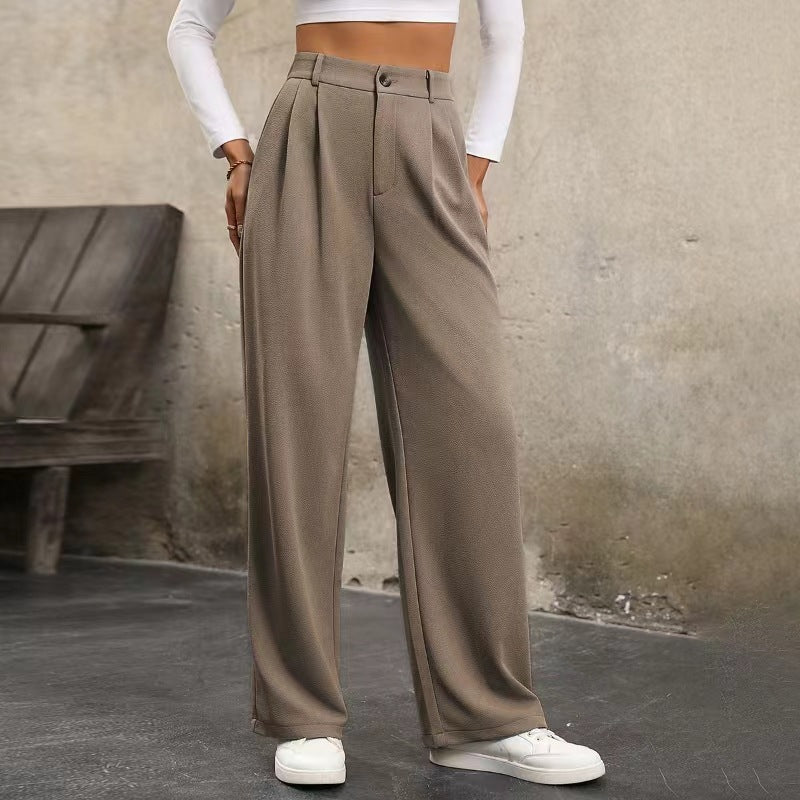 High Waist Casual Suit Pants For Women
