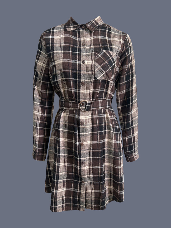 New Long-sleeve Shirt Dress For Women