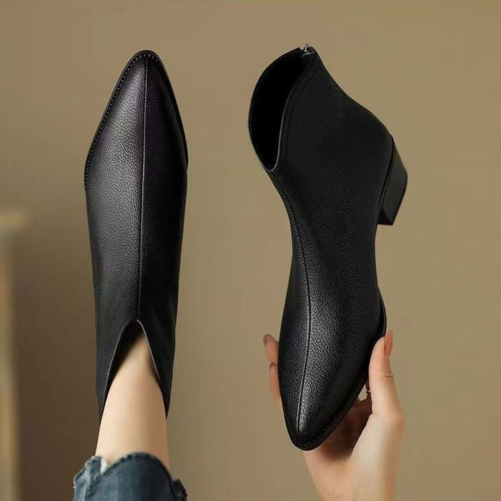 Botines franceses marrones para mujer primavera y verano