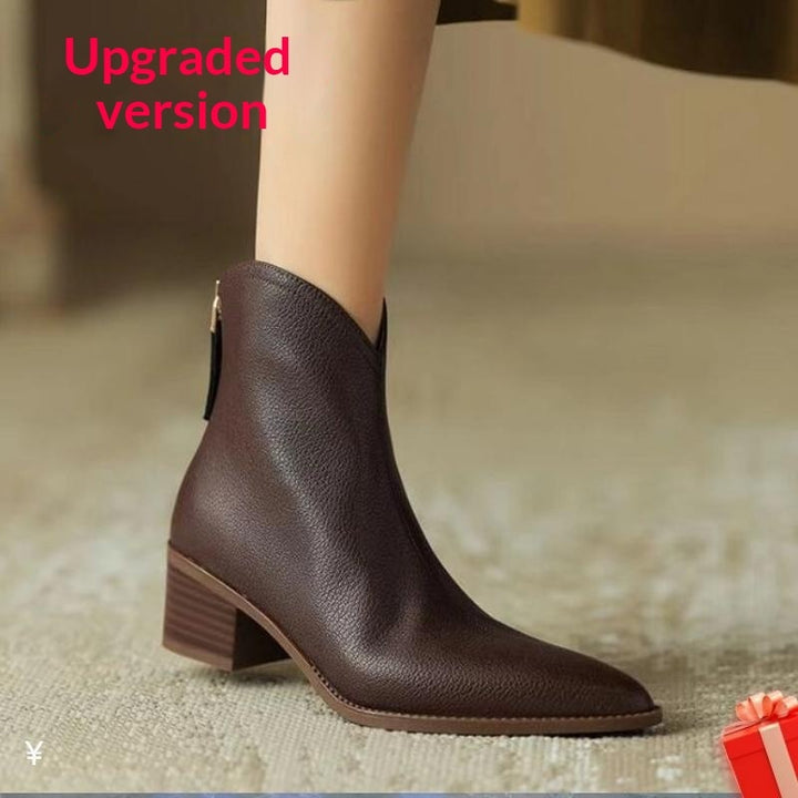 Botines franceses marrones para mujer primavera y verano