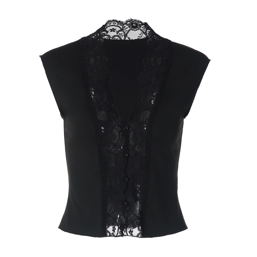 Gilet sans manches amincissant boutonné et tendance pour femme