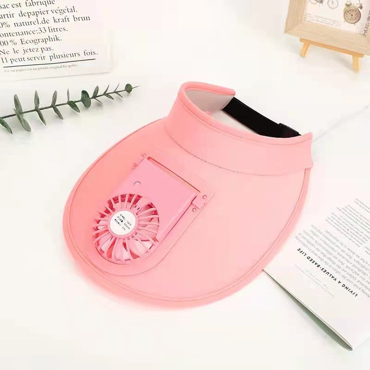 Summer Outdoor Sunscreen Empty Top Electric Fan Hat
