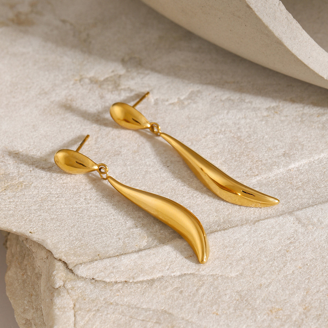 Pendientes Colgantes Aspen Gold Sencillos y Versátiles