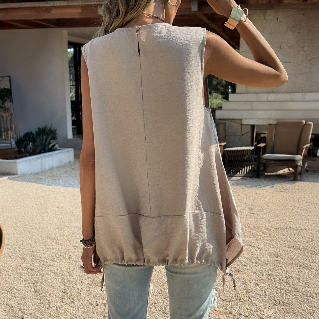Casual Loose-fitting Resort Top For Women