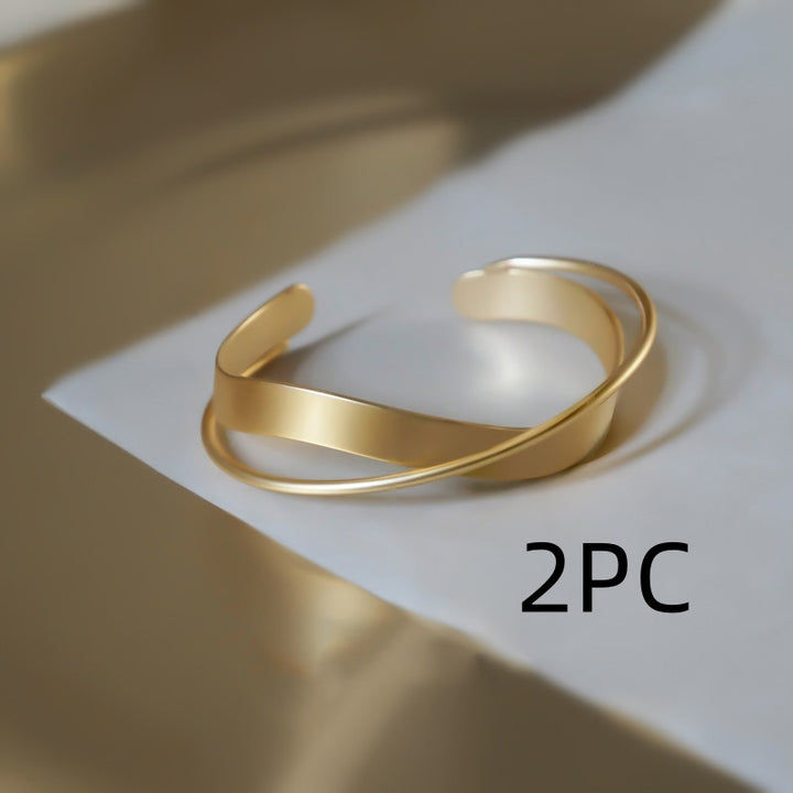 Pulsera de Brazalete Cruzado Geométrico