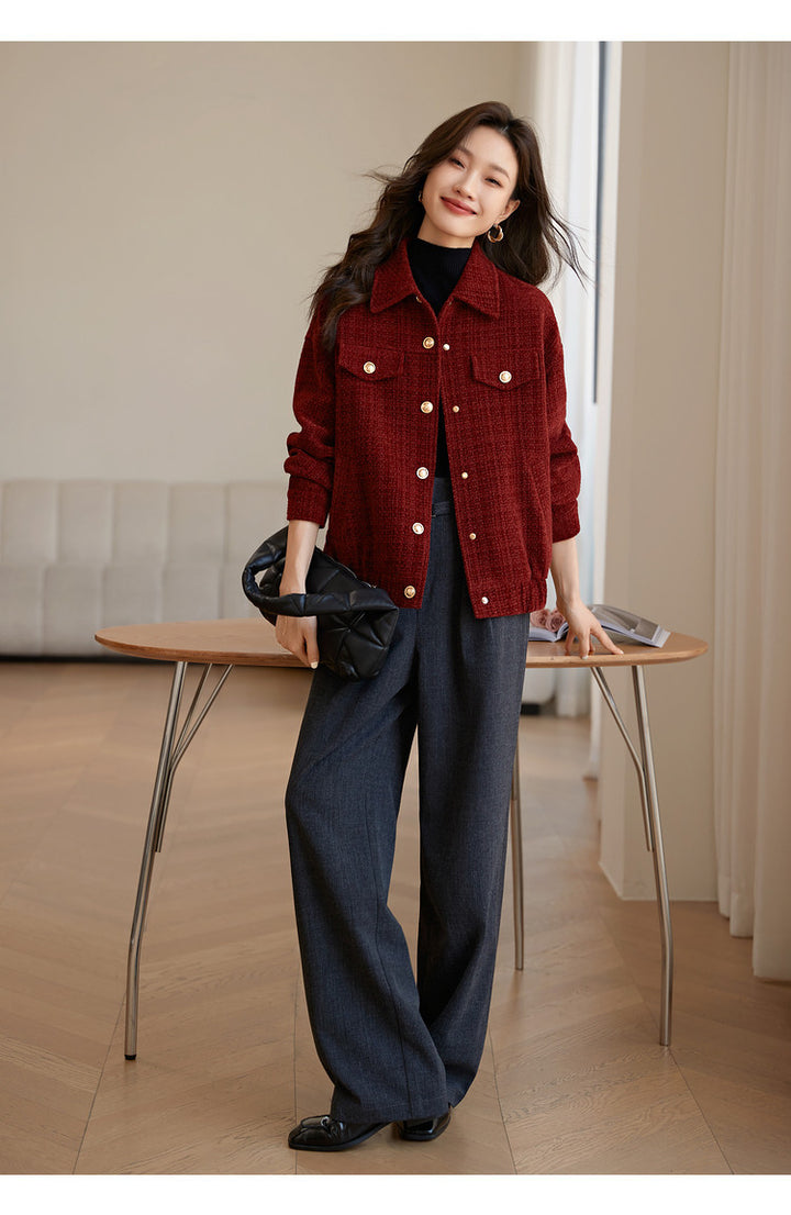 Lucky Red Kafuu Thickened Coat For Women