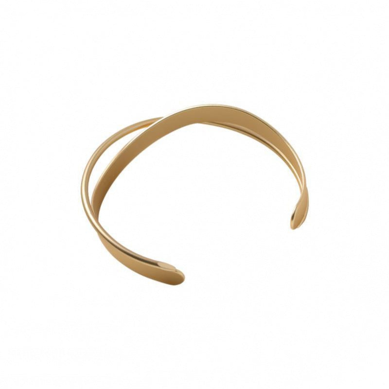 Pulsera de Brazalete Cruzado Geométrico