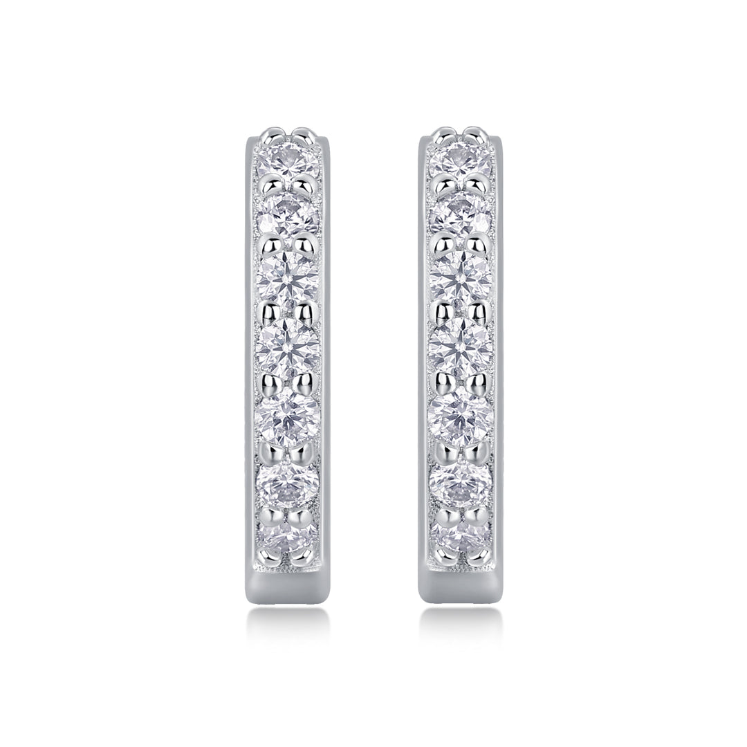 Top-quality Moissanite S925 Silver And Platinum-plated Stud Earrings
