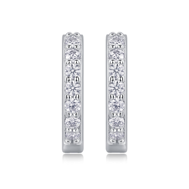 Top-quality Moissanite S925 Silver And Platinum-plated Stud Earrings