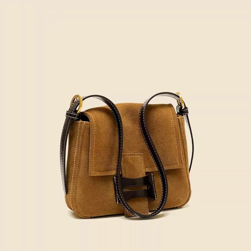 Bolso Bandolera de Cuero Genuino Polaco Mate