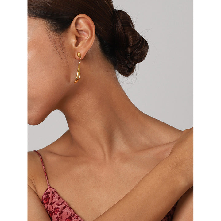 Pendientes Colgantes Aspen Gold Sencillos y Versátiles