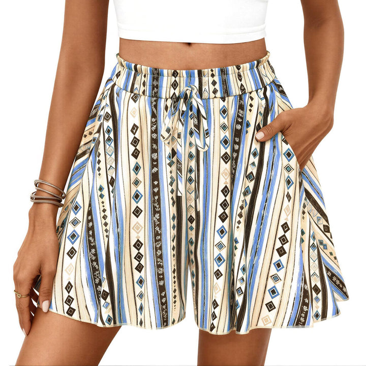 High-waisted Floral Print A-line Shorts Womens Casual Loose Shorts - Shop Savvy Styles