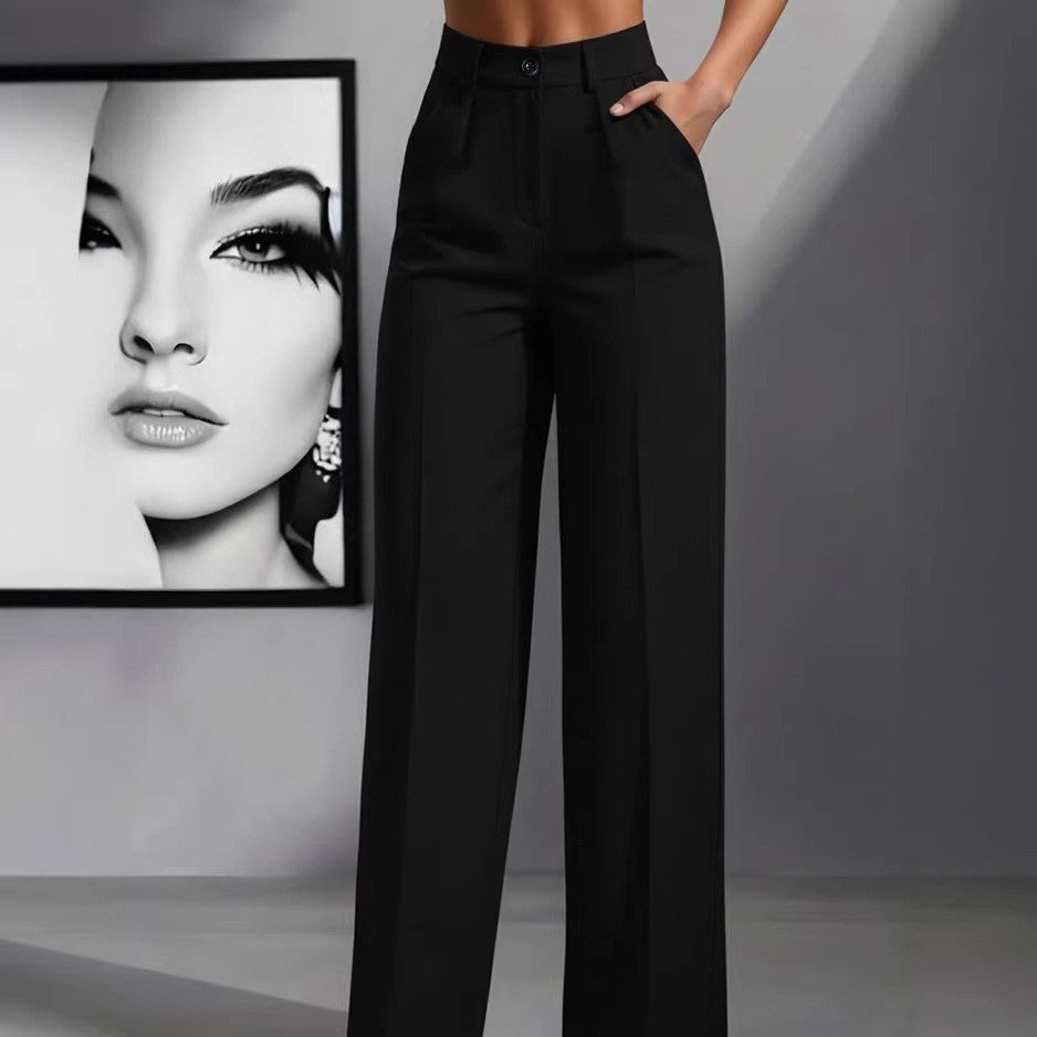Pantalones de Vestir Casuales Minimalistas para Mujer - Pantalones Largos