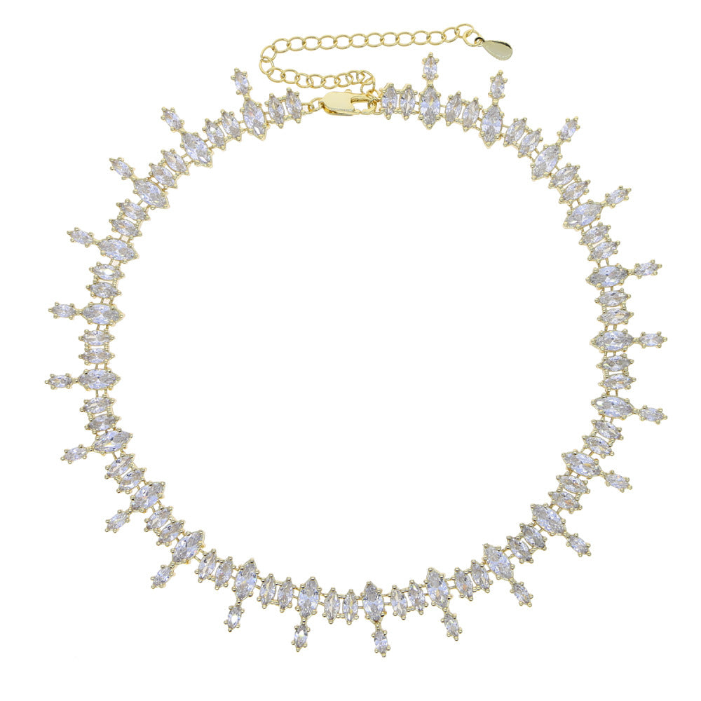 Necklace Horse Eye Zircon Tennis Chain Ladies