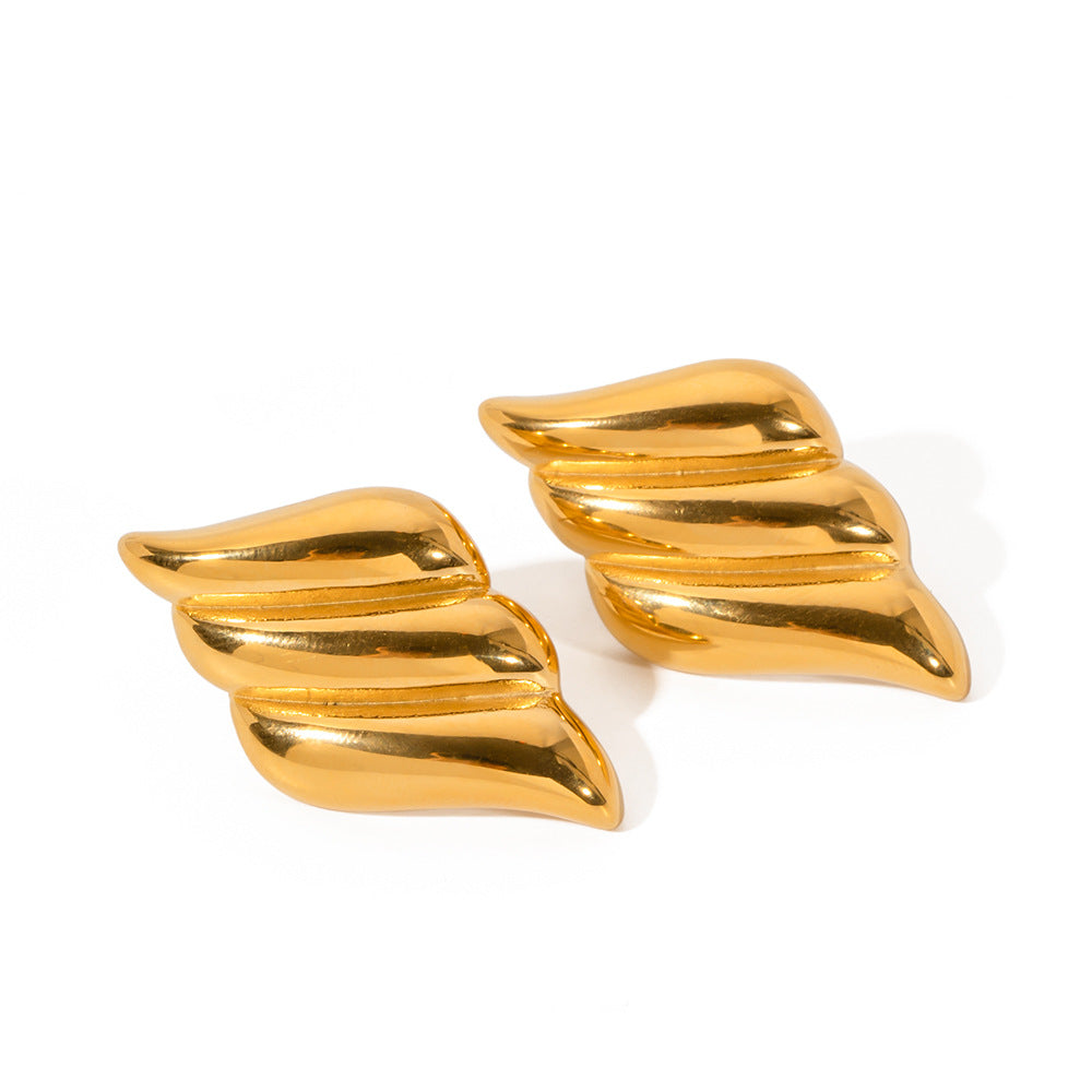 Pendientes grandes geométricos de oro y plata