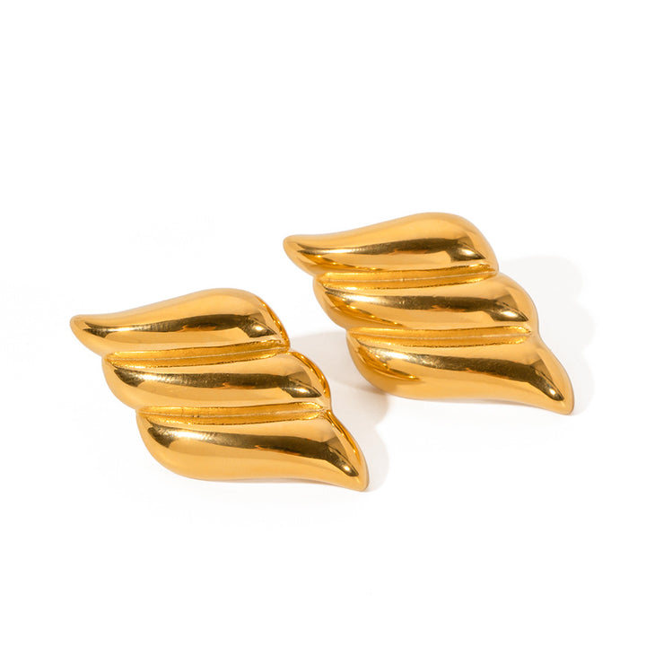 Pendientes grandes geométricos de oro y plata