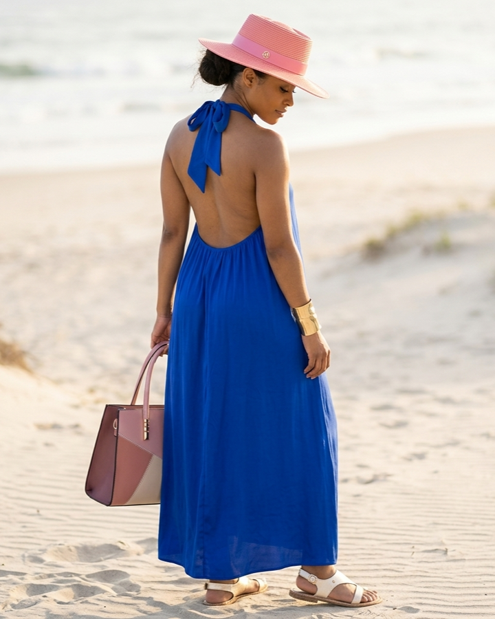 Strap Bohemian Candy-Colored Womens Dress