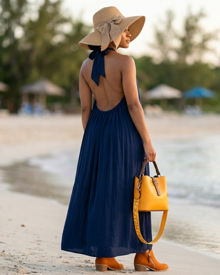 Strap Bohemian Candy-Colored Womens Dress