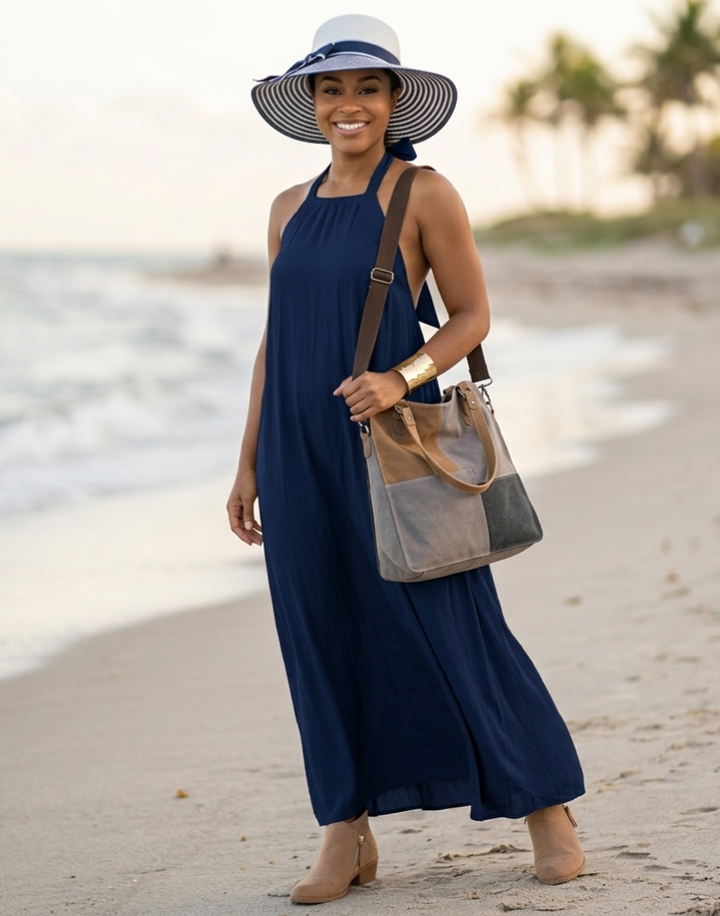 Strap Bohemian Candy-Colored Womens Dress