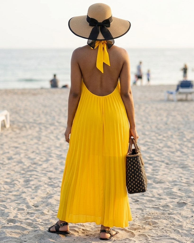 Strap Bohemian Candy-Colored Womens Dress